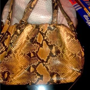 SNAKE SKIN THIGH BOOTS WITH MATCHING BAG ONCE TIME USED